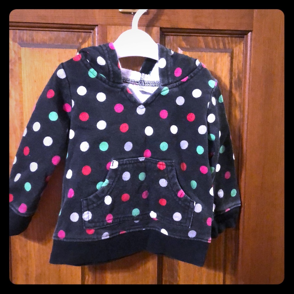 Girls polka dot hoodie